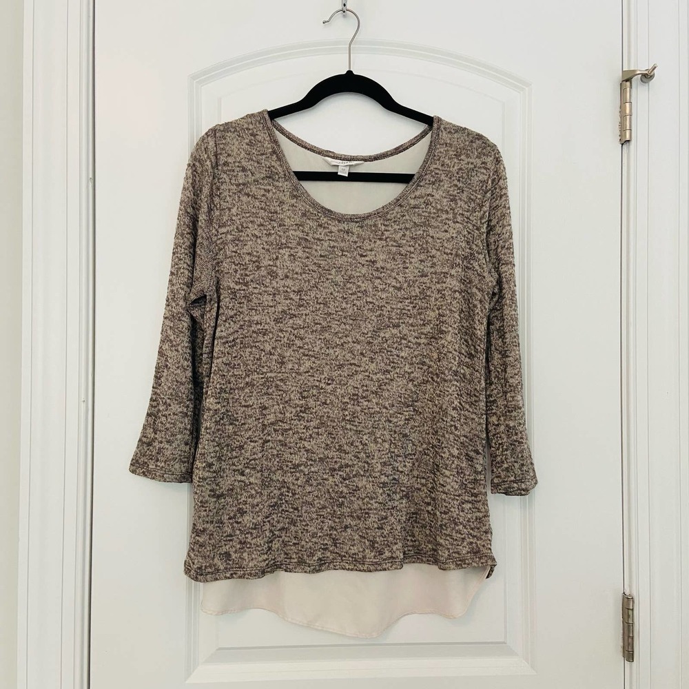 Charming Charlie sweater with open sheer back, size M